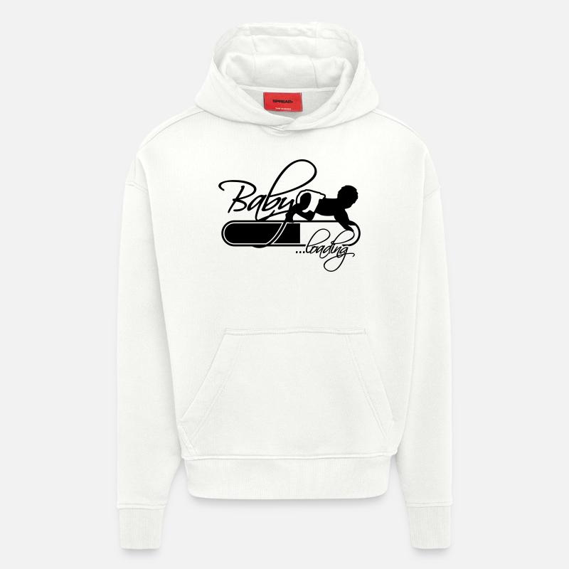 Baby Loading Logo - Sweat à capuche bio épais oversize fabriqué en UE - OFF WHITE
