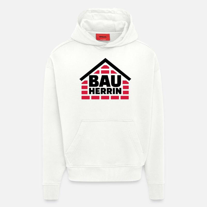Bauherrin - Hoodie- made by SPREAD - OFF WHITE