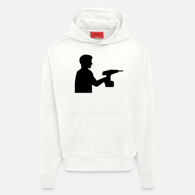Handwerker - Hoodie- made by SPREAD  - OFF WHITE