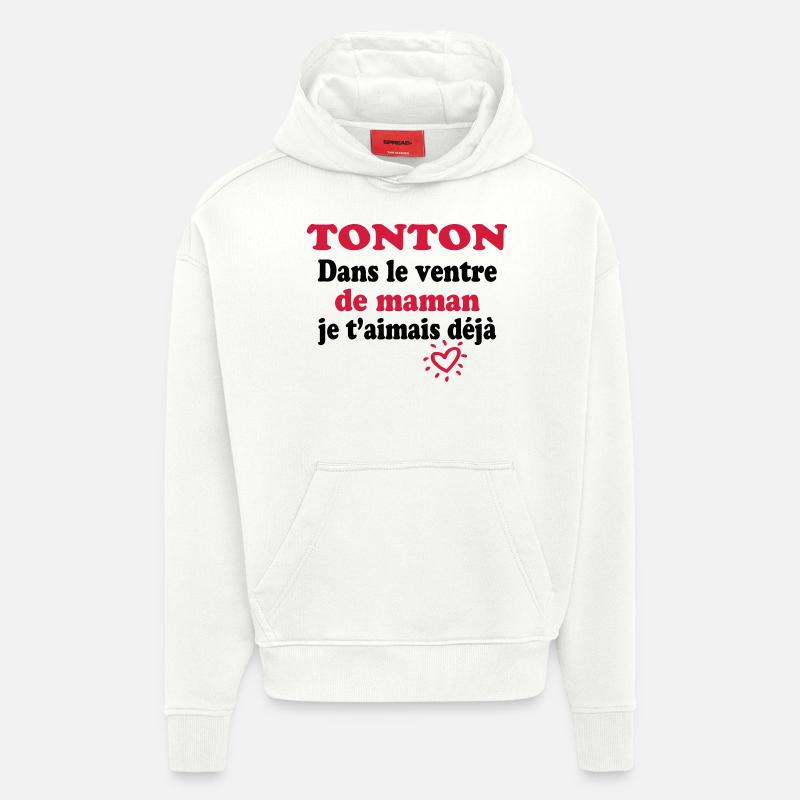 UNCLE in Mommy's Belly - Hoodie- made by SPREAD - OFF WHITE