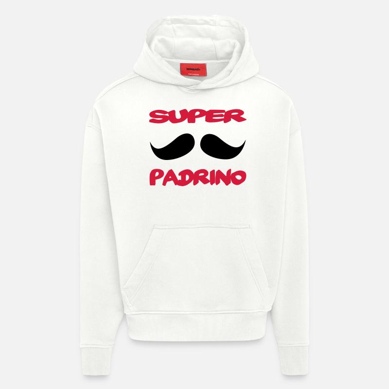 Super padrino - Sweat à capuche bio épais oversize fabriqué en UE - OFF WHITE