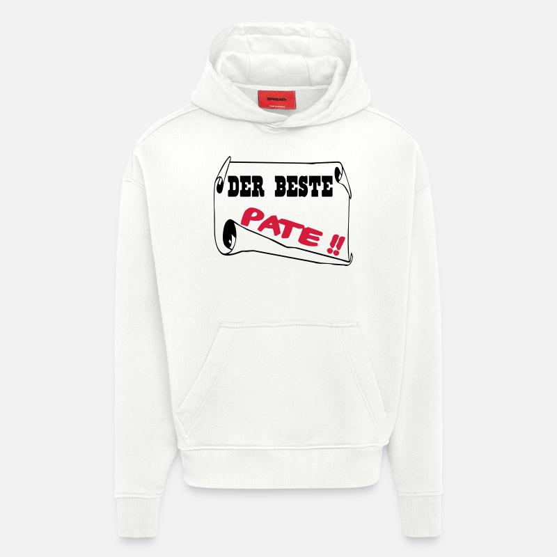 Der beste pate - Sweat à capuche bio épais oversize fabriqué en UE - OFF WHITE