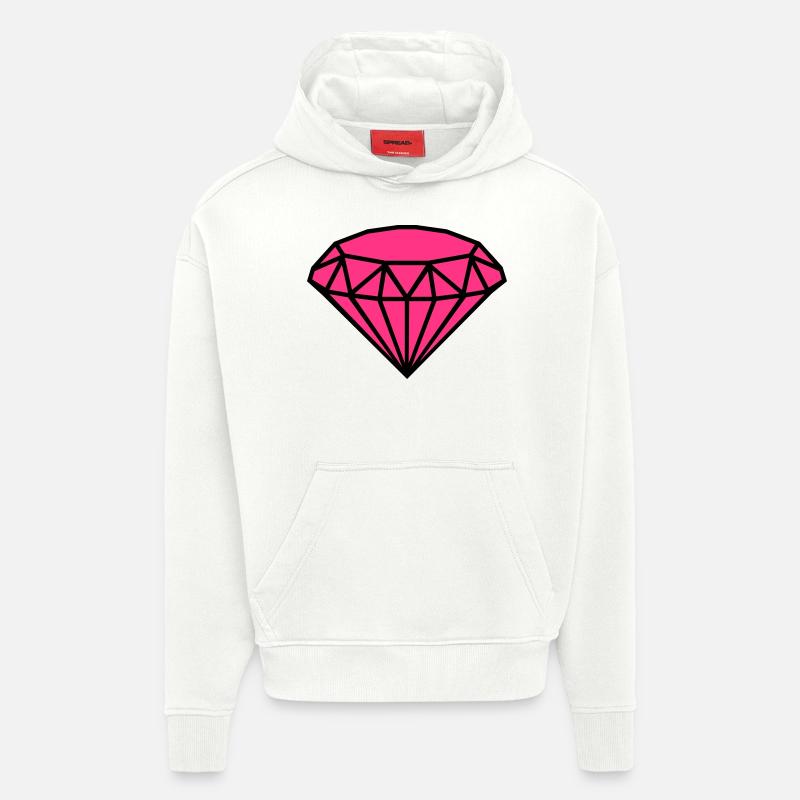 Diamant - Hoodie- made by SPREAD  - OFF WHITE