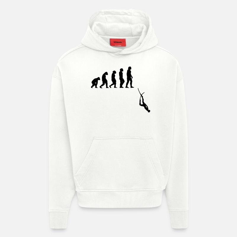 Evolution Apnée Plongée - Sweat à capuche bio épais oversize fabriqué en UE - OFF WHITE