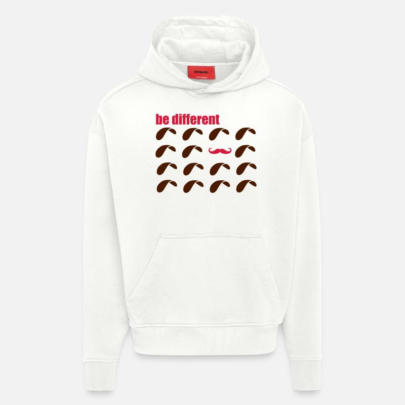 Moustache-be different, Paragliding und Soaring - Hoodie- made by SPREAD  - OFF WHITE