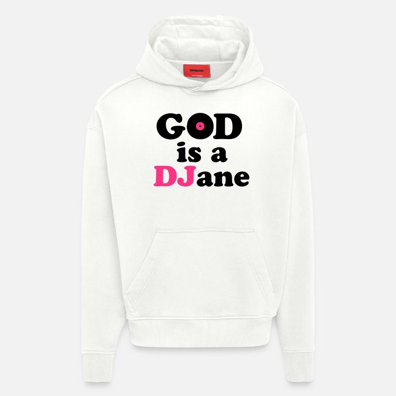 God is a DJane - Hoodie- made by SPREAD  - OFF WHITE