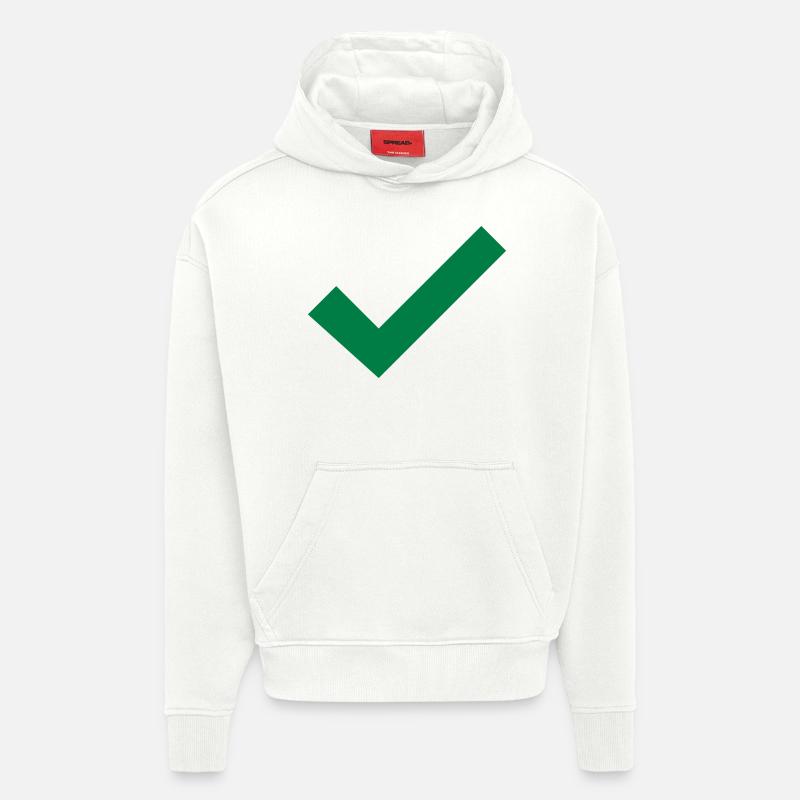 Crochet bonne idée cadeau vrai - Sweat à capuche bio épais oversize fabriqué en UE - OFF WHITE