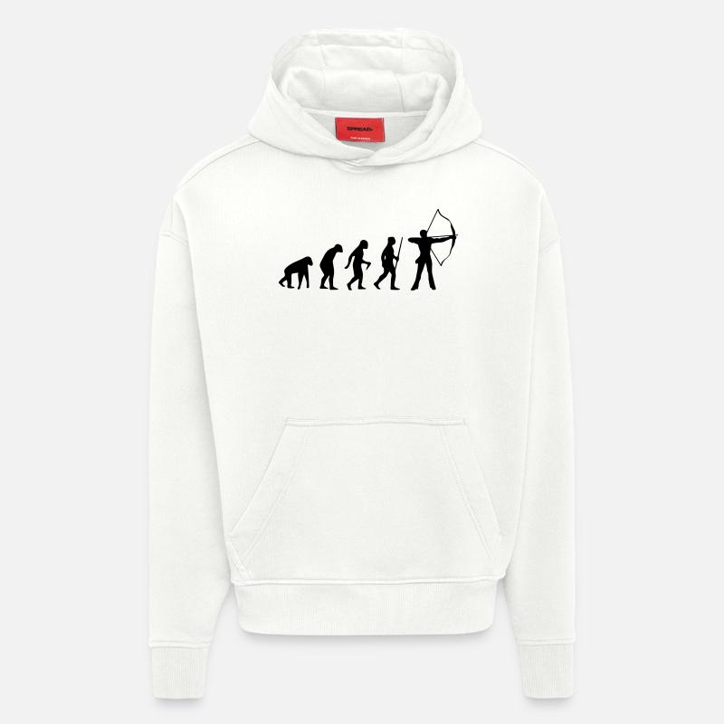 ARCHERY EVOLUTION! - Hoodie- made by SPREAD  - OFF WHITE