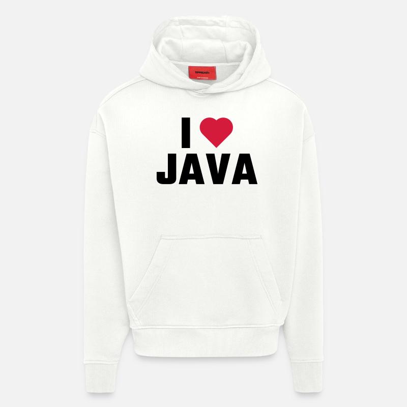 I Love JAVA - Hoodie- made by SPREAD  - OFF WHITE