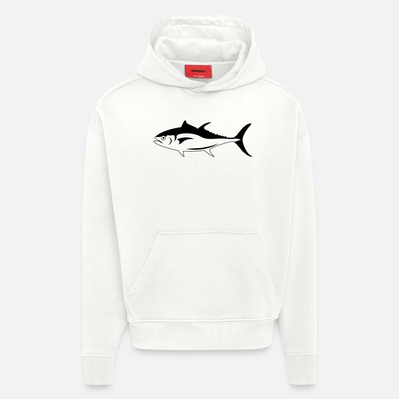 thon - Sweat à capuche bio épais oversize fabriqué en UE - OFF WHITE
