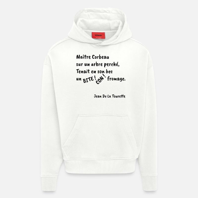 Jean De La Tourette - Sweat à capuche bio épais oversize fabriqué en UE - OFF WHITE