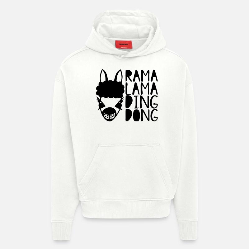 rama dong ding Dalai - Sweat à capuche bio épais oversize fabriqué en UE - OFF WHITE