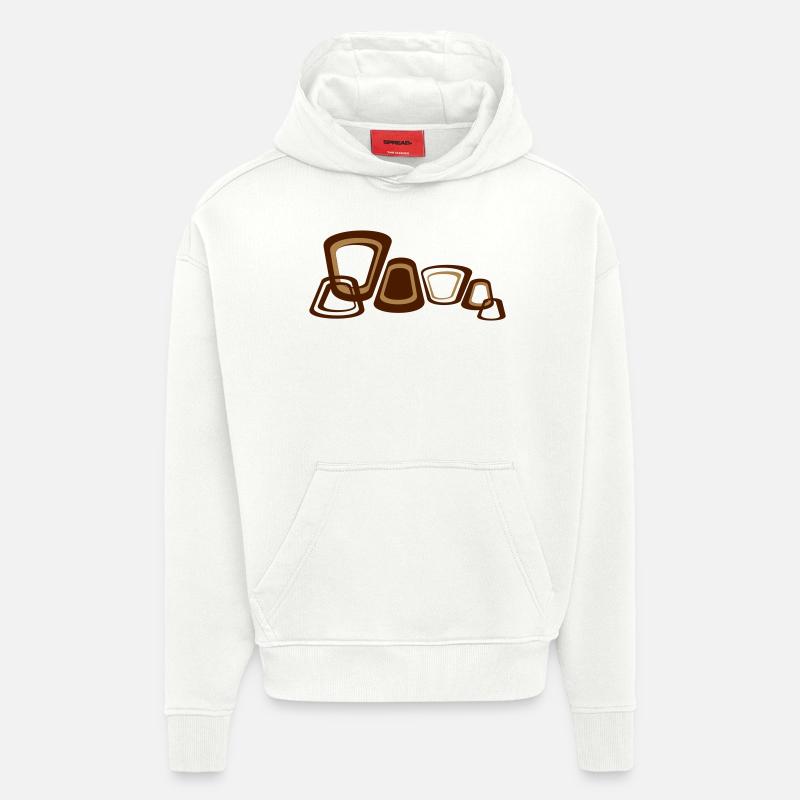 retromuster3 - Hoodie- made by SPREAD  - OFF WHITE