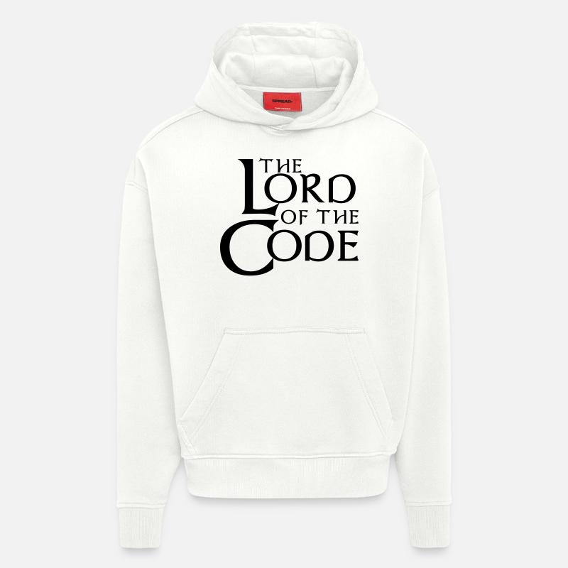 Le Seigneur du Code - Sweat à capuche bio épais oversize fabriqué en UE - OFF WHITE