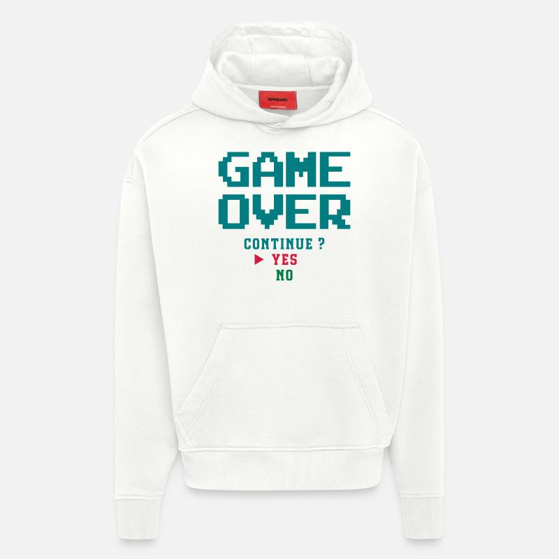 Jeu terminé - Sweat à capuche bio épais oversize fabriqué en UE - OFF WHITE
