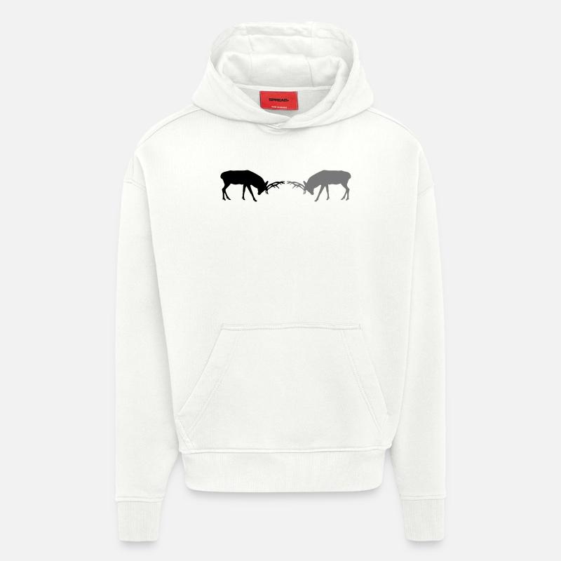 hirsch - geweih - jagd - jäger - Hoodie- made by SPREAD  - OFF WHITE