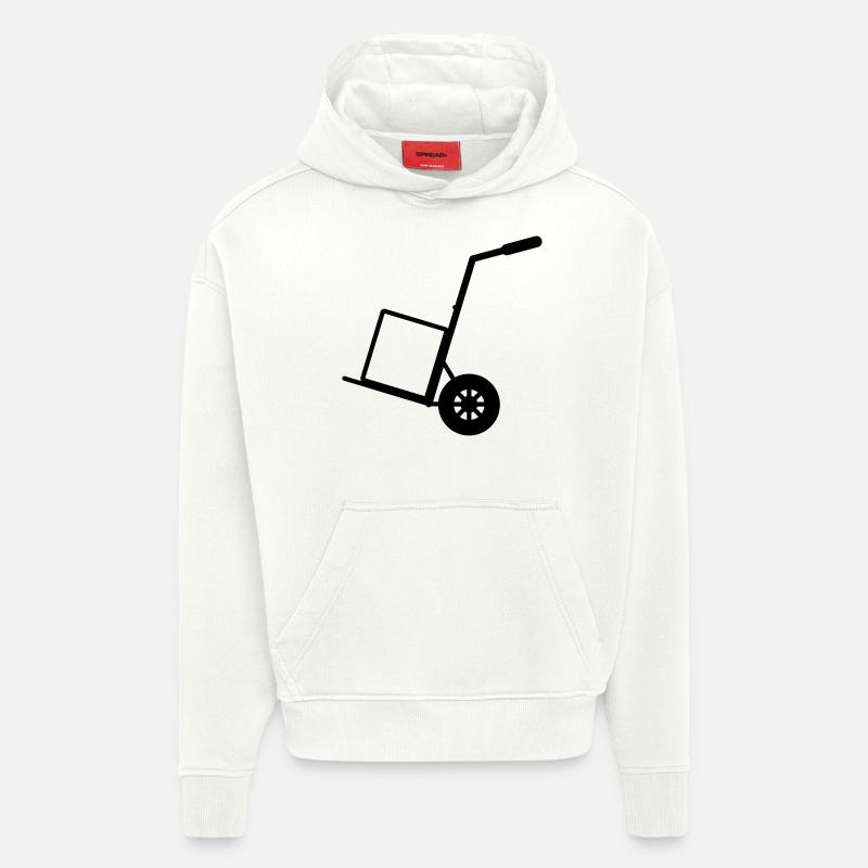 Sackkarre - Sweat à capuche bio épais oversize fabriqué en UE - OFF WHITE