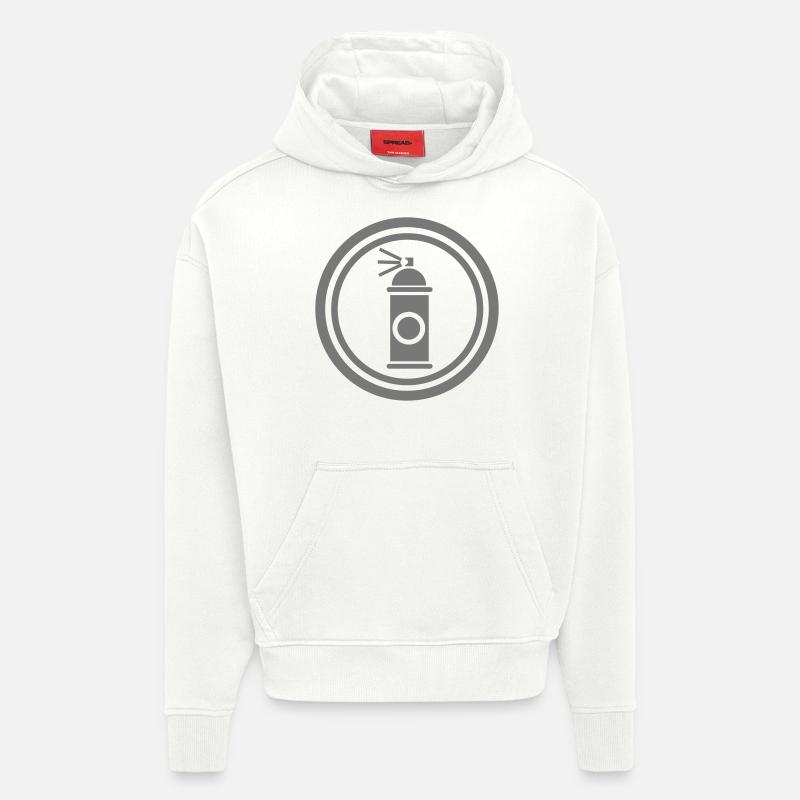 Graffiti Life Spray Can - Sweat à capuche bio épais oversize fabriqué en UE - OFF WHITE