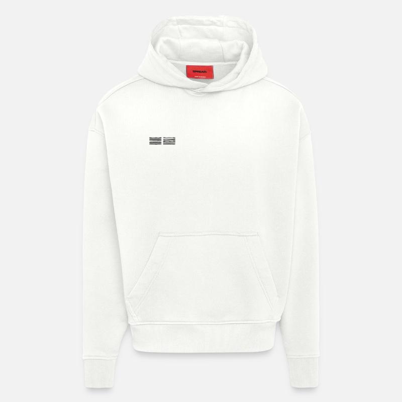 Homo Amore Universalis - Sweat à capuche bio épais oversize fabriqué en UE - OFF WHITE
