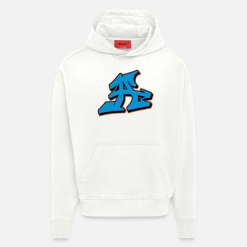 Graffiti Blockletter A - Hoodie- made by SPREAD  - OFF WHITE
