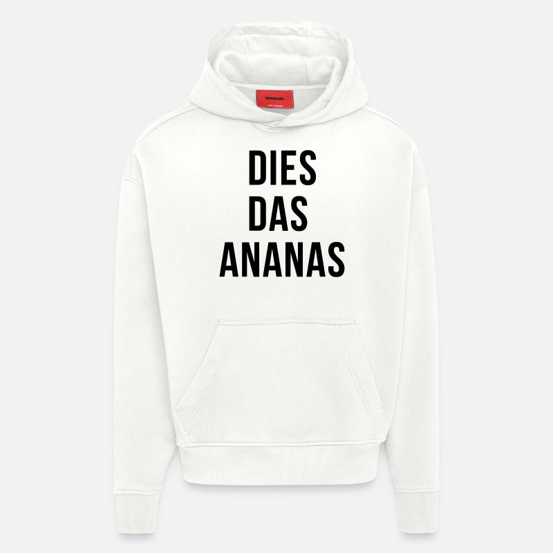 CE L'ANANAS - Sweat à capuche bio épais oversize fabriqué en UE - OFF WHITE