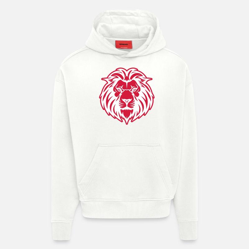 Löwe Kopf - Hoodie- made by SPREAD  - OFF WHITE