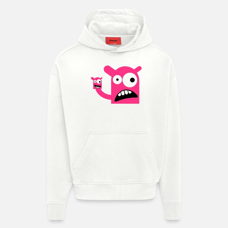 Ein Monster mit einer Monster-Puppe - Hoodie- made by SPREAD  - OFF WHITE