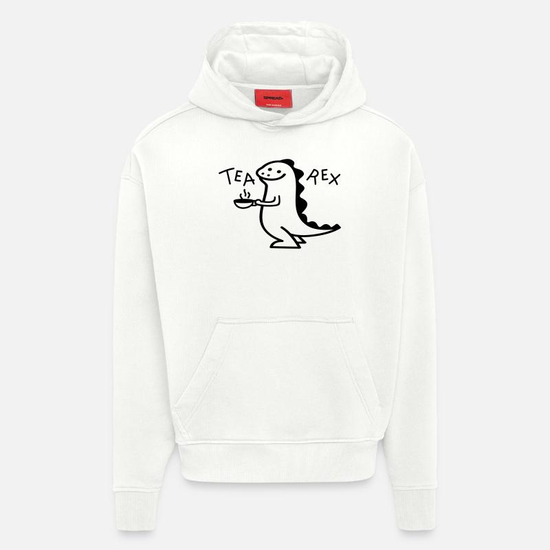 Dino als Tea Rex (b) - Hoodie- made by SPREAD  - OFF WHITE