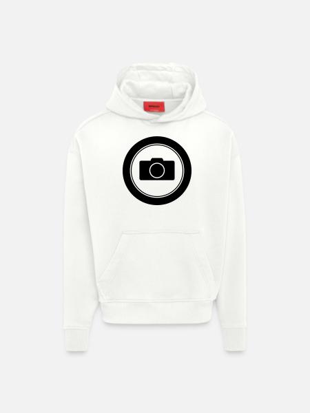 Kamera / / digital kamera / / Kamera / / foto - Heavyweight oversized organic hoodie made in EU - OFF WHITE