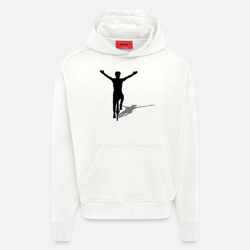 vélo de course - Sweat à capuche bio épais oversize fabriqué en UE - OFF WHITE