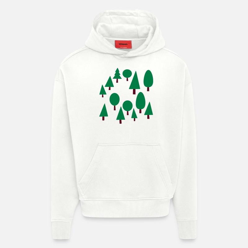 forest - Sweat à capuche bio épais oversize fabriqué en UE - OFF WHITE