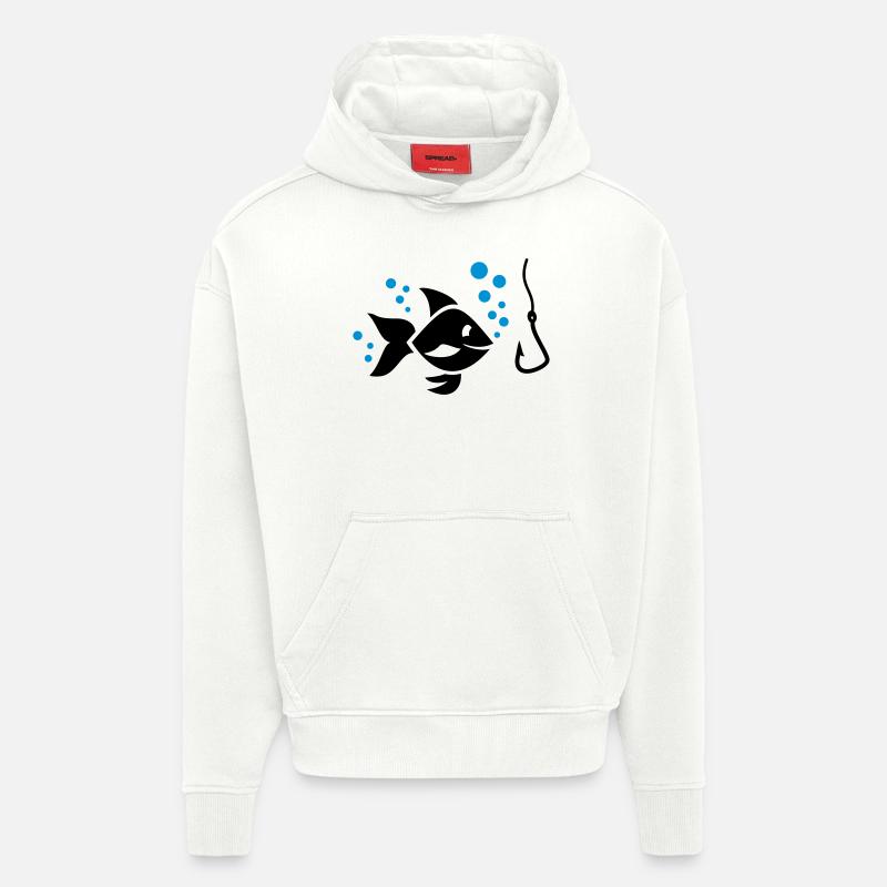 Fisch - Hoodie- made by SPREAD  - OFF WHITE