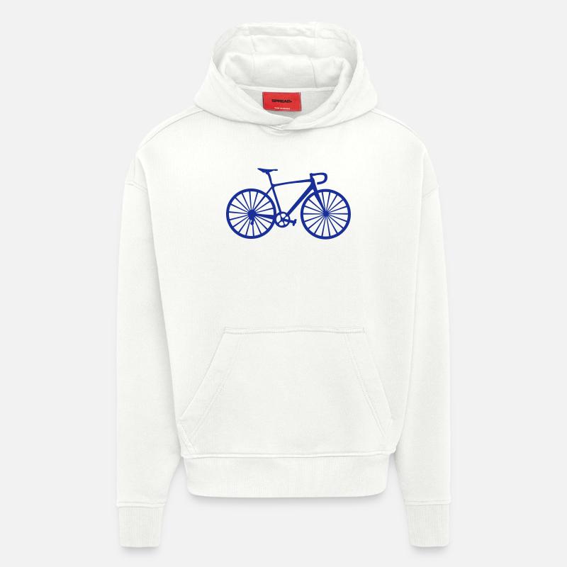 velo course bicyclette 2205 - Sweat à capuche bio épais oversize fabriqué en UE - OFF WHITE