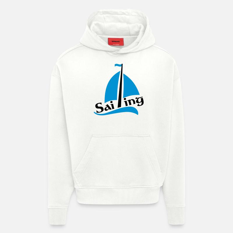 Segelboot - Hoodie- made by SPREAD  - OFF WHITE