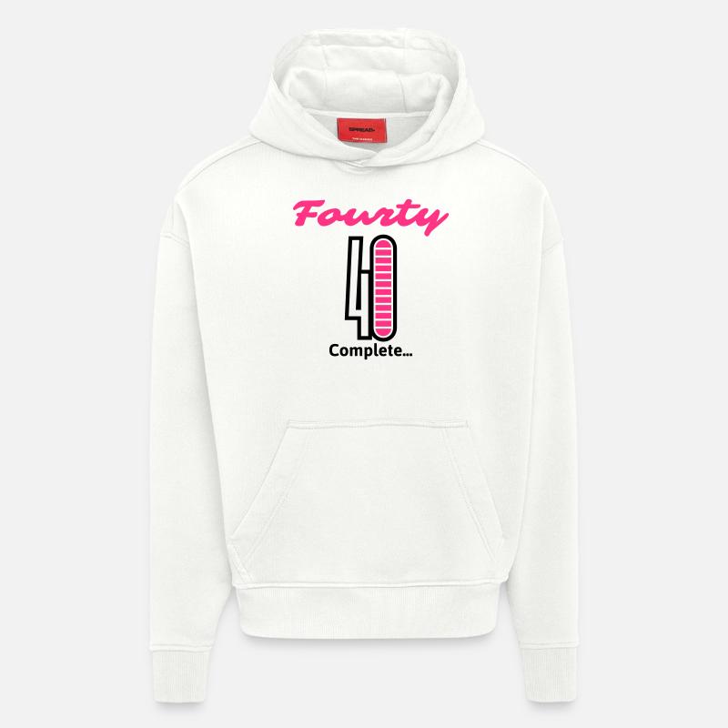 Fourty complet ... - Sweat à capuche bio épais oversize fabriqué en UE - OFF WHITE