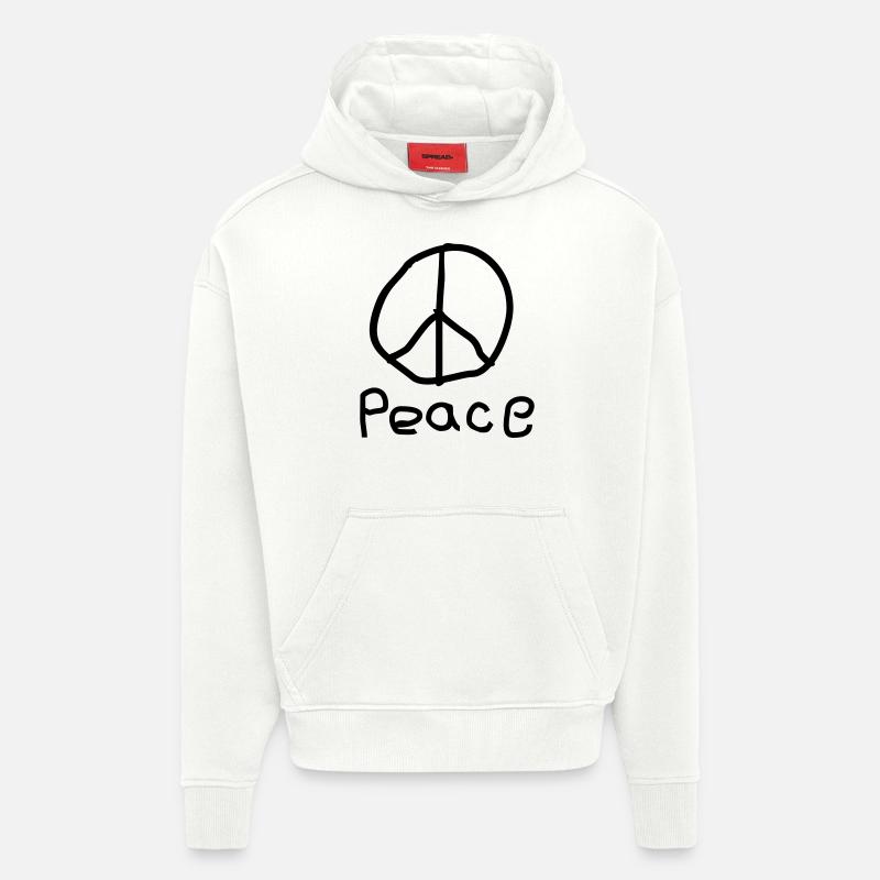 Peace - Hoodie- made by SPREAD  - OFF WHITE