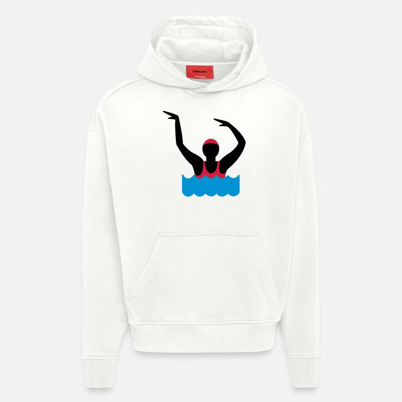 aquagym - Sweat à capuche bio épais oversize fabriqué en UE - OFF WHITE