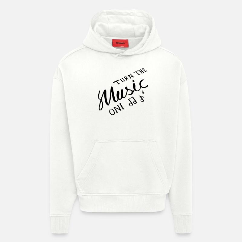 Turn the Music On! - Hoodie- made by SPREAD  - OFF WHITE