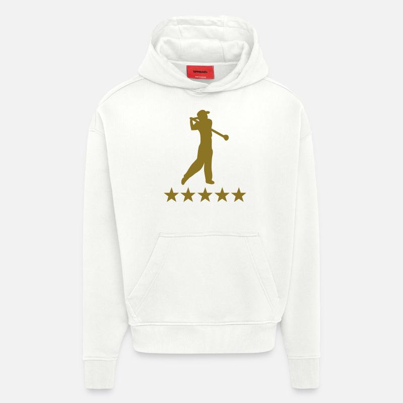 golfer 5 star - Sweat à capuche bio épais oversize fabriqué en UE - OFF WHITE