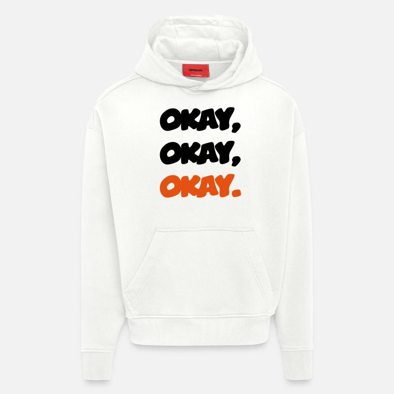 ok - Sweat à capuche bio épais oversize fabriqué en UE - OFF WHITE