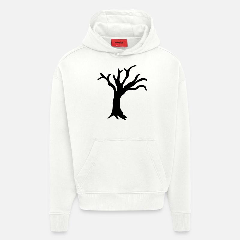 Tree - Sweat à capuche bio épais oversize fabriqué en UE - OFF WHITE