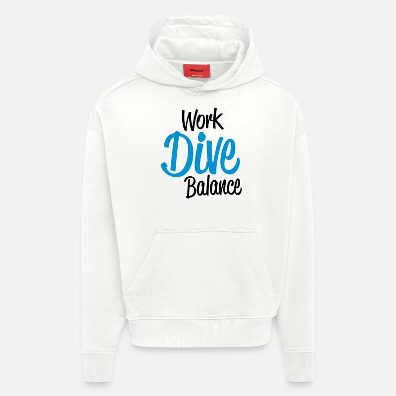 plongée - Sweat à capuche bio épais oversize fabriqué en UE - OFF WHITE