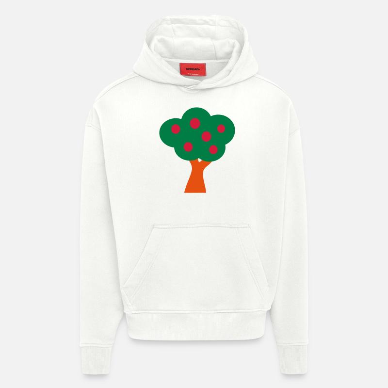 Apple Tree - Hoodie- made by SPREAD  - OFF WHITE