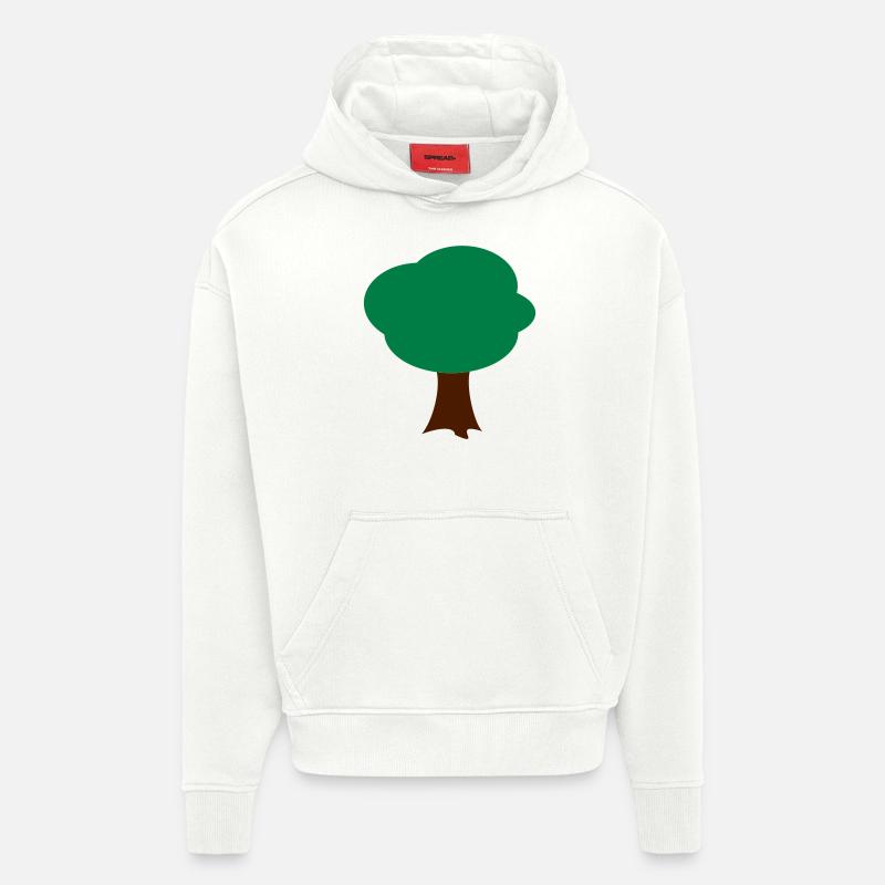 L'arbre, les arbres - Sweat à capuche bio épais oversize fabriqué en UE - OFF WHITE