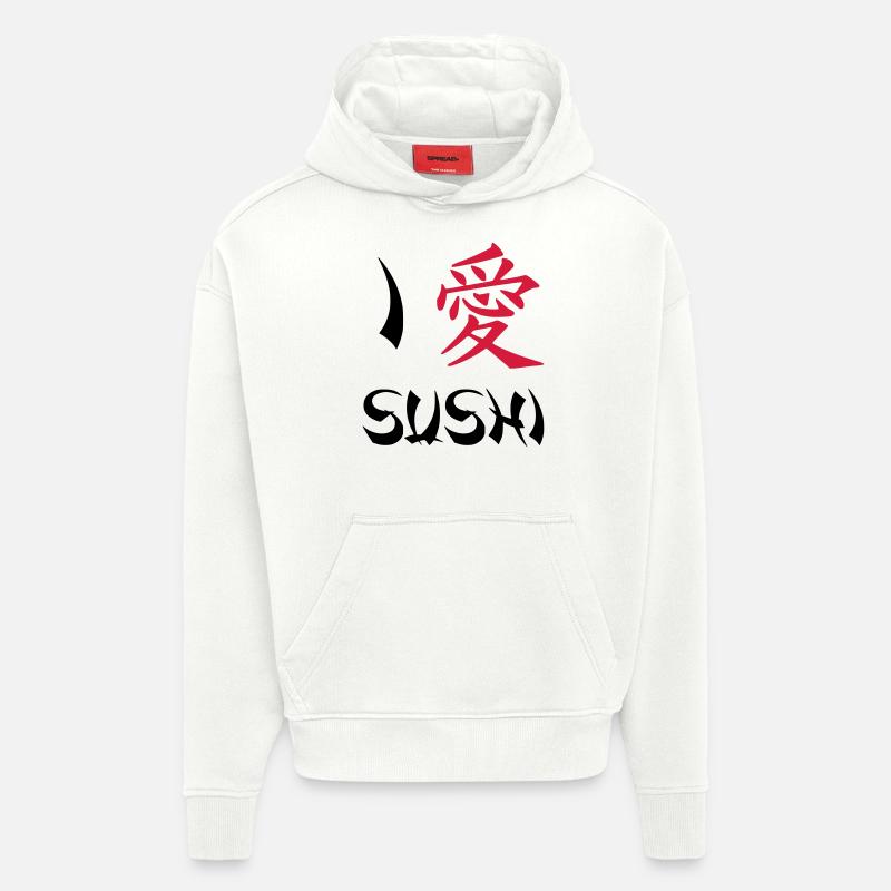 Ich liebe Sushi - Hoodie- made by SPREAD - OFF WHITE