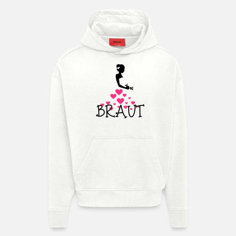 braut_4_3f - Hoodie- made by SPREAD  - OFF WHITE