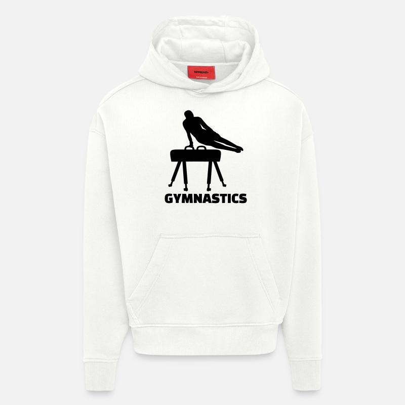 Gymnastics - Sweat à capuche bio épais oversize fabriqué en UE - OFF WHITE
