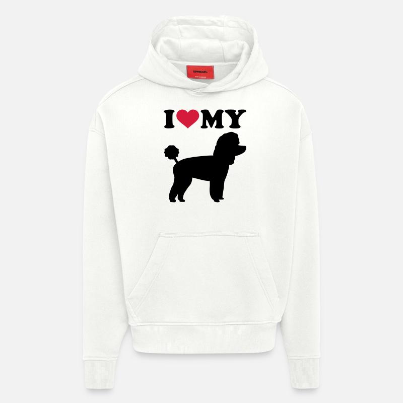 Toy Caniche - Sweat à capuche bio épais oversize fabriqué en UE - OFF WHITE