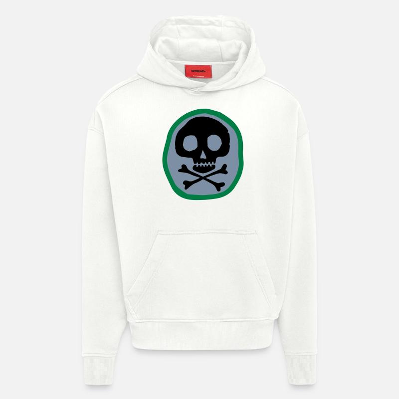 Schädel und Knochen - Hoodie- made by SPREAD  - OFF WHITE