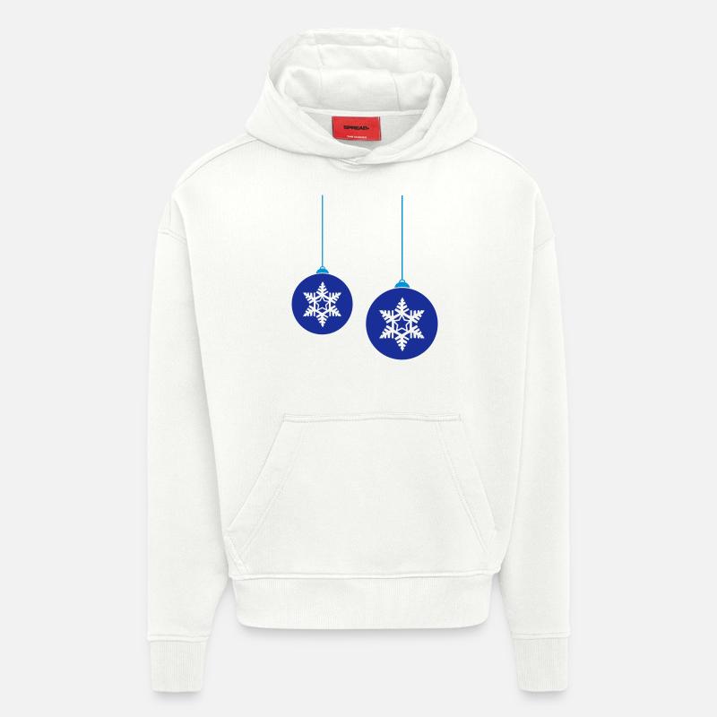 Weihnachtskugeln Stern - Hoodie- made by SPREAD  - OFF WHITE